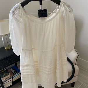 Cream off the shoulder free people dress